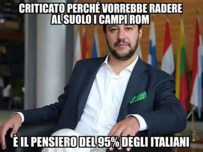 I COMMENTI AL POST DI SALVINI SUGLI ZINGARI  