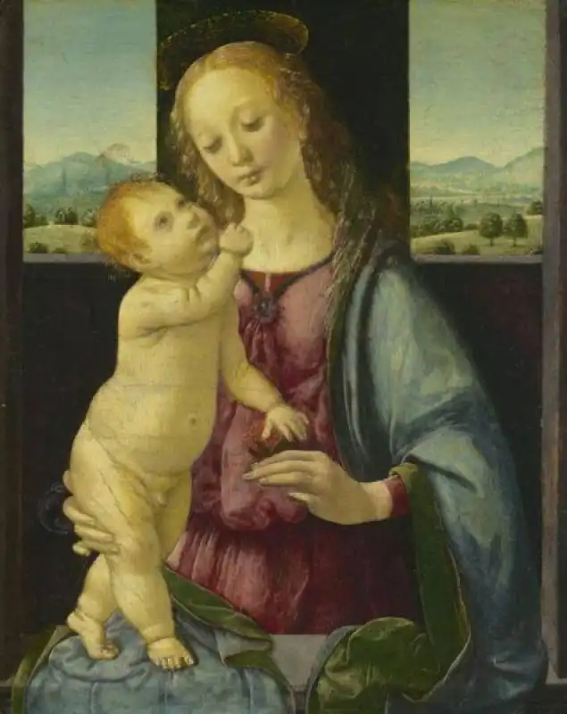   leonardo da vinci, madonna col bambino   476x600