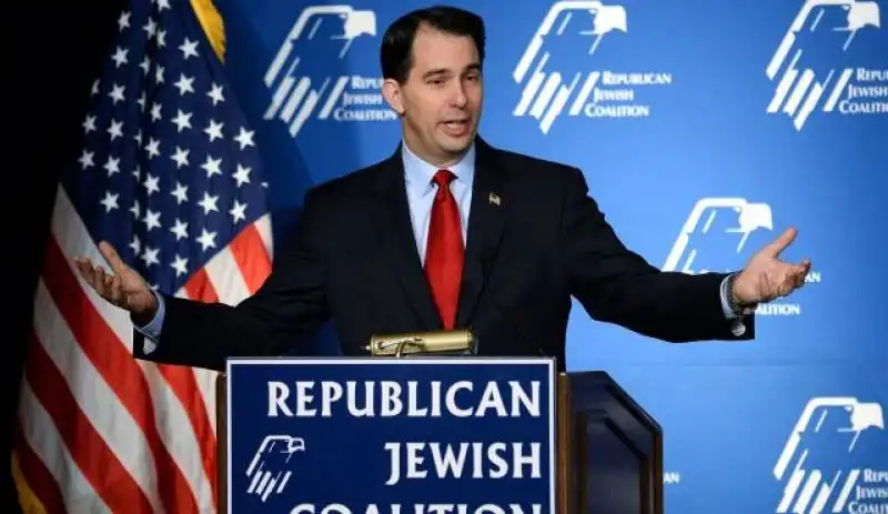 scott walker a las vegas per le primarie di sheldon adelson repubblicani ebrei