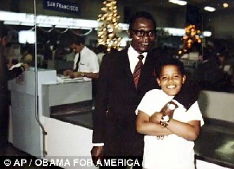 barack obama con il padre