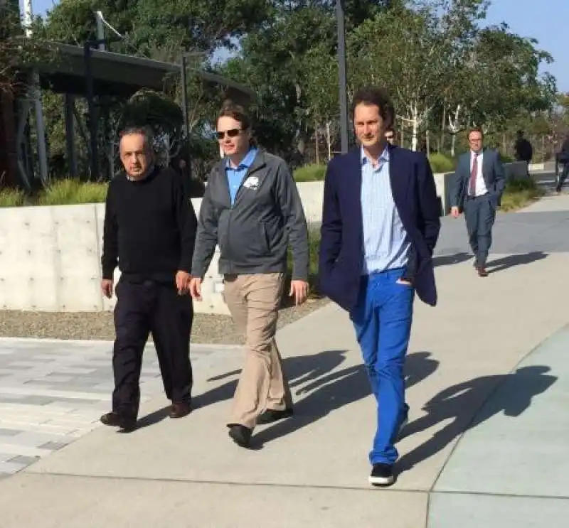 elkann e marchionne nella sede di google a mountain view