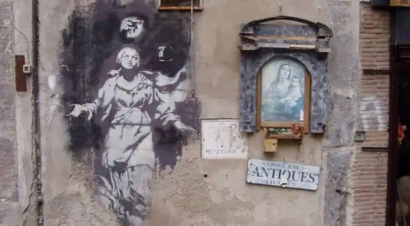 MADONNA CON LA PISTOLA BANKSY