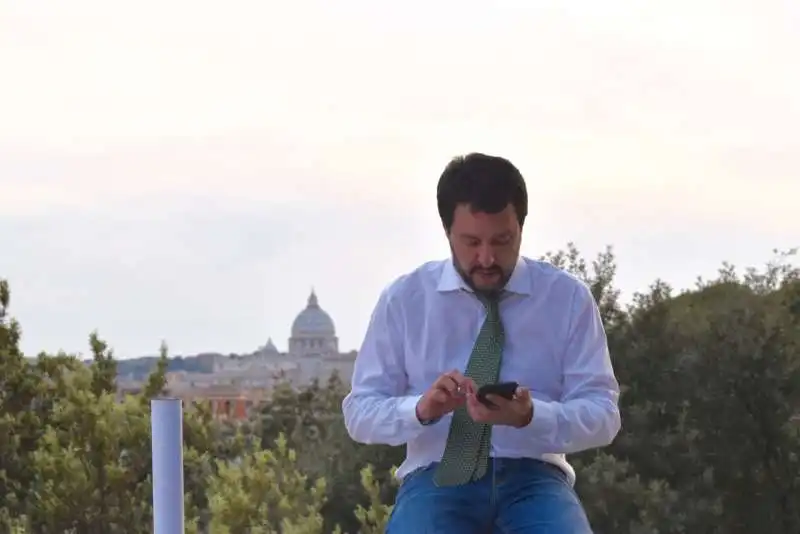 matteo salvini al pincio