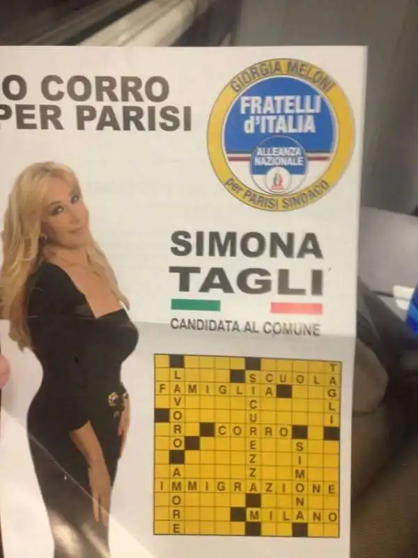 simona tagli candidata a milano con fratelli d italia