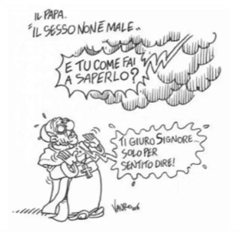 VIGNETTA DI VAURO SU BERGOGLIO E IL SESSO