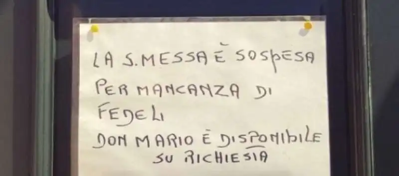 CARTELLO SU UNA CHIESA A VENEZIA