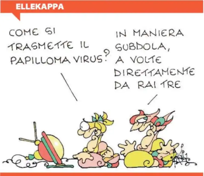 ELLEKAPPA - VIGNETTA SU REPORT E IL SERVIZIO SUI VACCINI