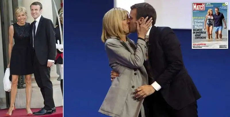 emmanuel macron e brigitte trogneux  