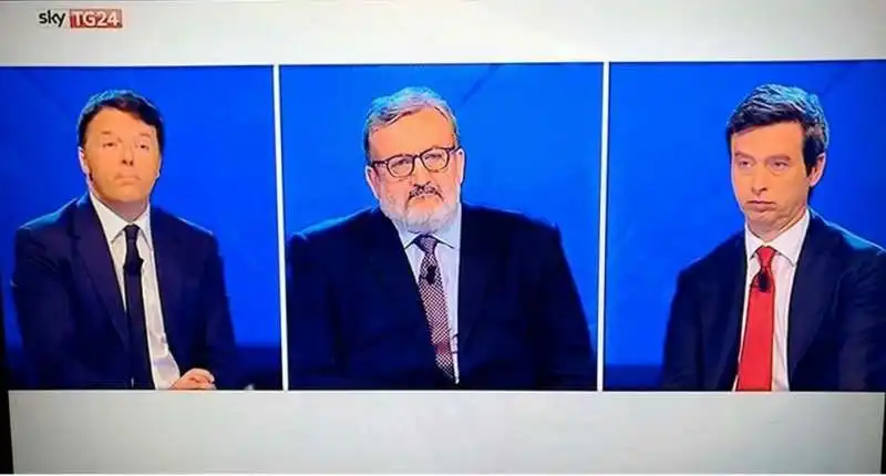 il confronto tv tra renzi emiliano e orlando 3