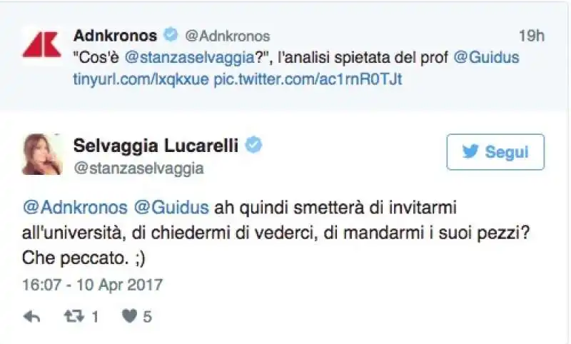 LA RISPOSTA DI SELVAGGIA LUCARELLI A GUIDO SARACENI