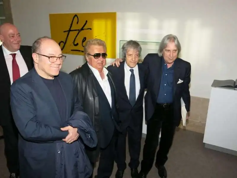 verdone, cecchi gori, carlo e enrico vanzina foto andrea arriga