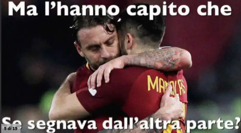 barcellona roma meme