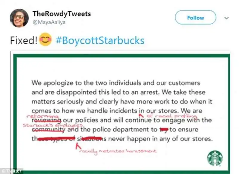 boycott starbucks