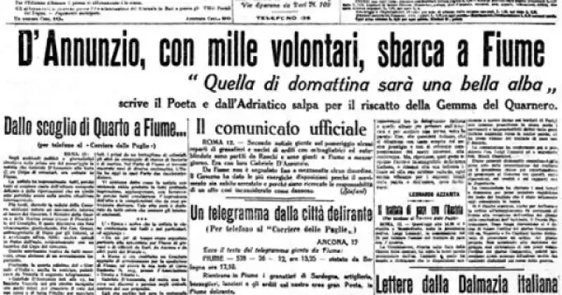 gabriele d'annunzio e l impresa di fiume        