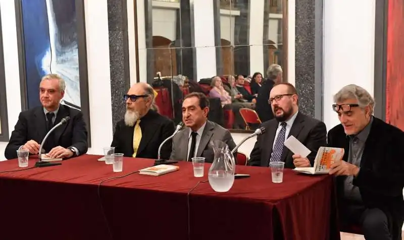 i relatori alessio vlad  roberto d agostino  carlo fuortes  alberto mattioli  giancarlo de cataldo