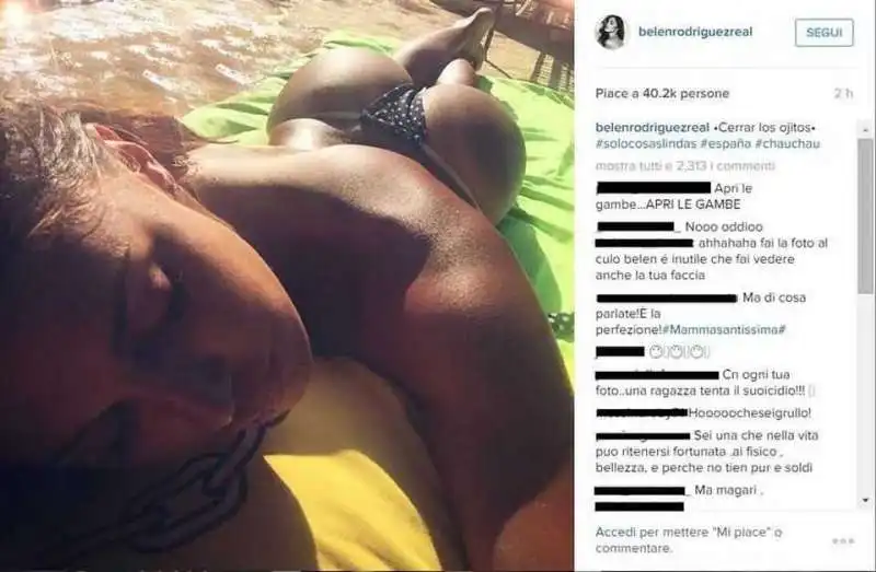 il sedere  di    belen  rodriguez