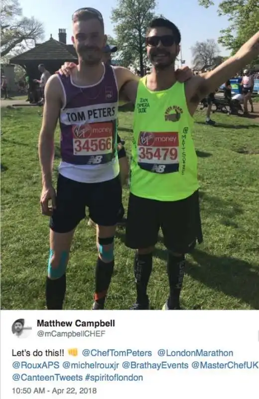 matt campbell prima di correre la maratona di londra