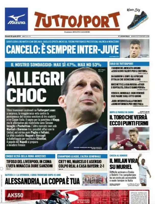 TUTTOSPORT SU MAX ALLEGRI