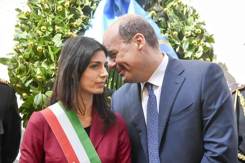 virginia raggi e nicola zingaretti 1