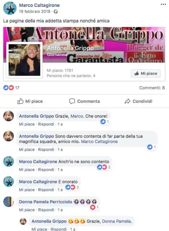 ANTONELLA GRIPPO MARCO CALTAGIRONE E PAMELA PERRICCIOLO