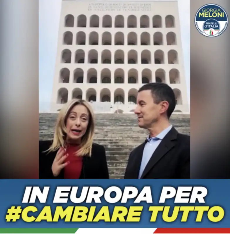 caio giulio cesare mussolini con giorgia meloni