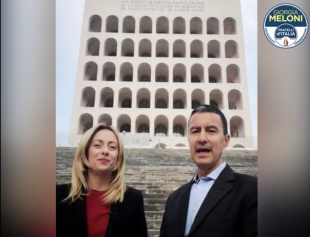 caio giulio cesare mussolini con giorgia meloni 2