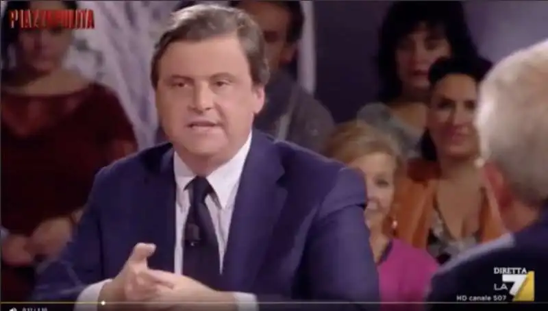 carlo calenda vs antonio padellaro a 'piazzapulita' 12