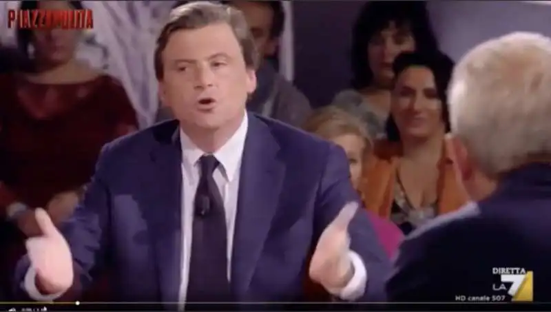 carlo calenda vs antonio padellaro a 'piazzapulita' 13