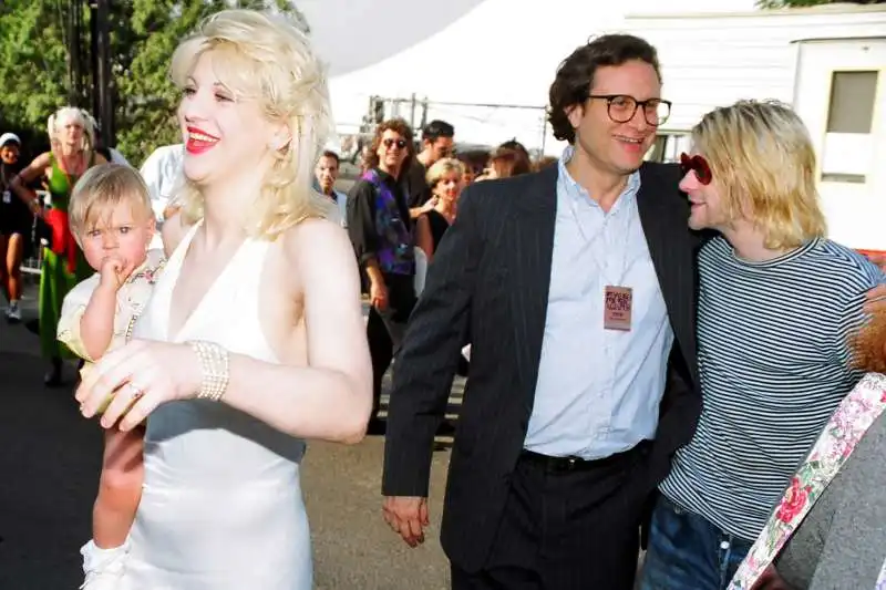 danny goldberg con kurt cobain courtney love e la loro figlia frances bean cobain