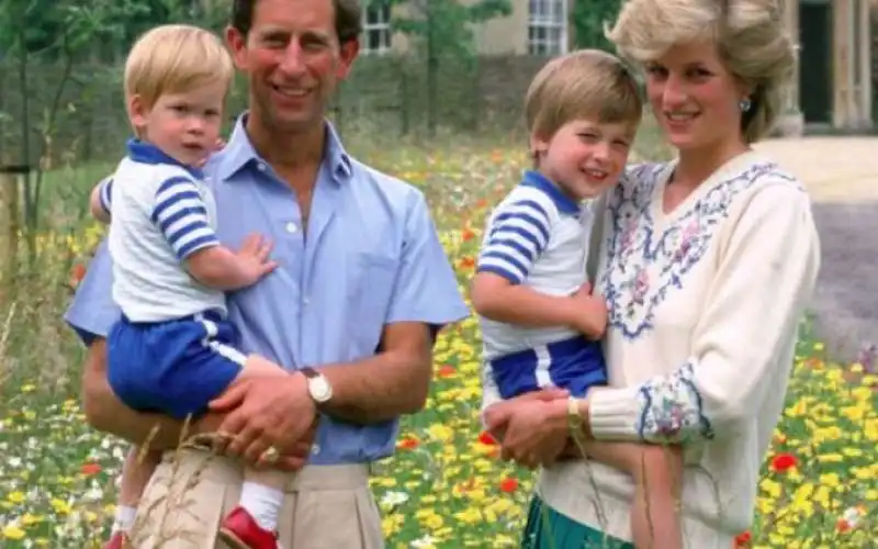 diana, carlo, william e harry 1