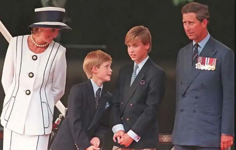 diana, carlo, william e harry 4