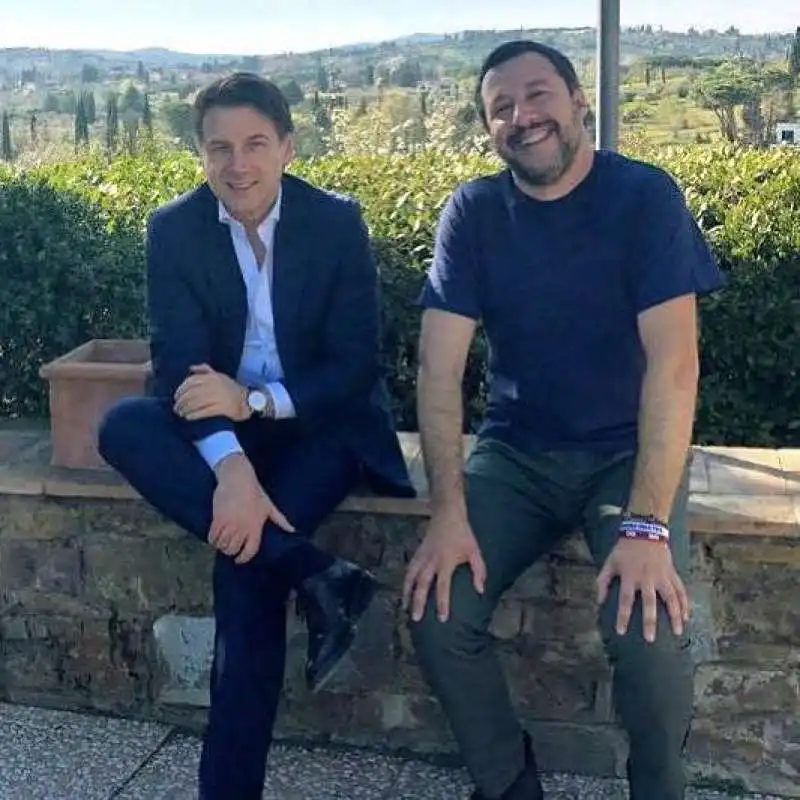 GIUSEPPE CONTE E MATTEO SALVINI A FIRENZE (DAL PROFILO INSTAGRAM DI GIUSEPPE CONTE)