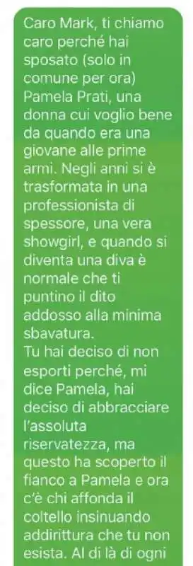 IL MESSAGGIO DI ROBERTO ALESSI A MARK CALTAGIRONE