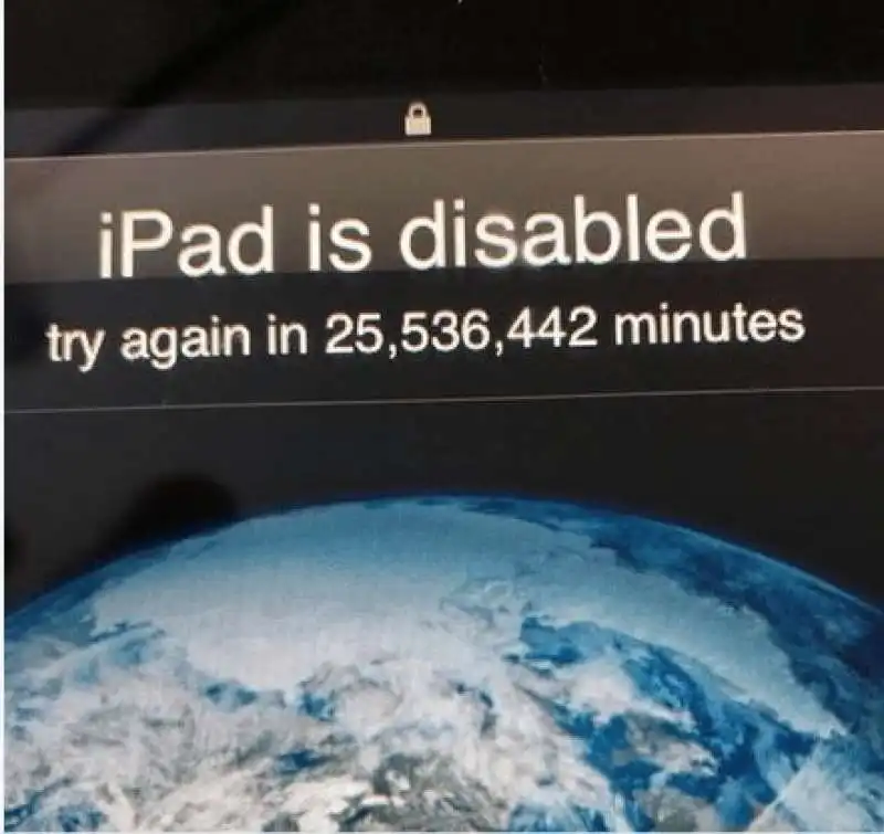 ipad disabilitato