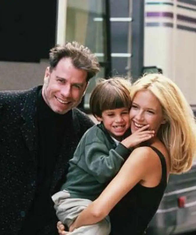 john travolta, kelly preston e il figlio jett 3