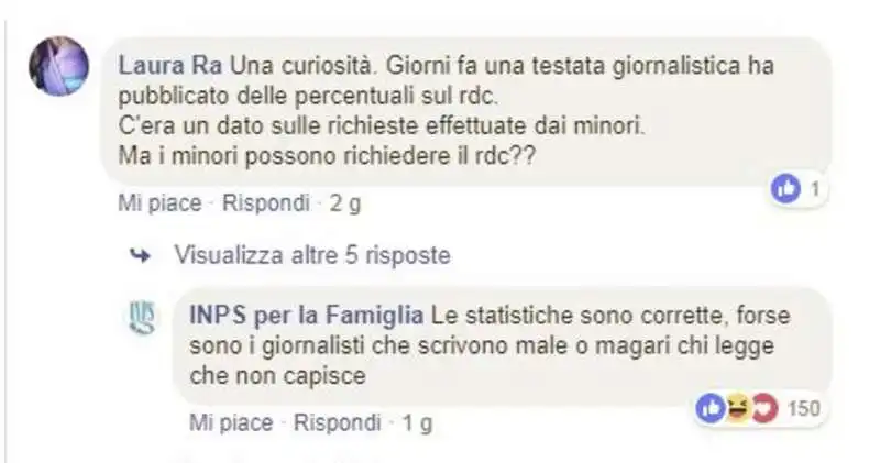 le risposte del social media manager di inps per la famiglia 11