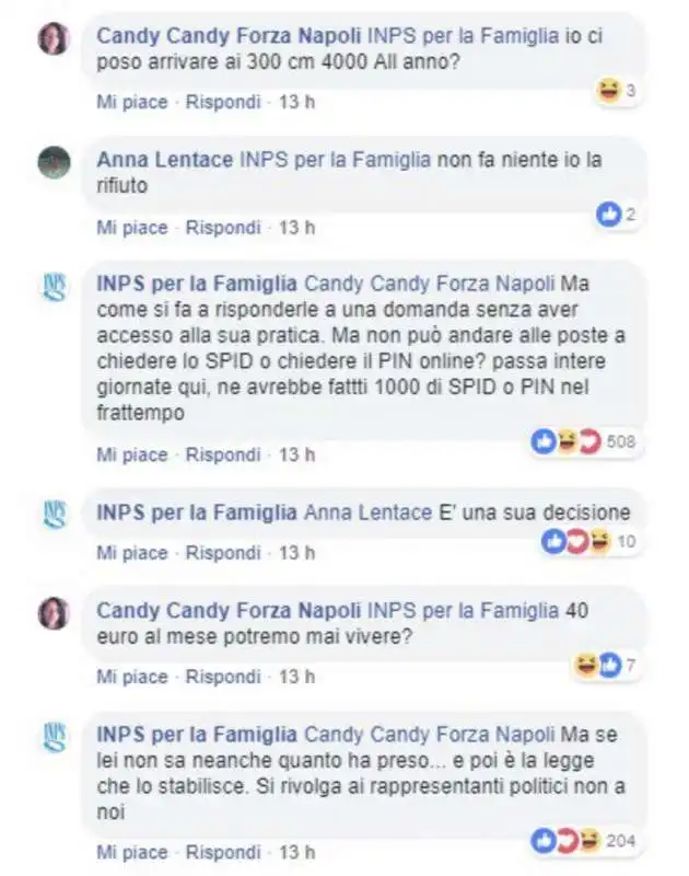 le risposte del social media manager di inps per la famiglia 6