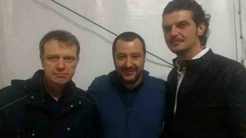 MATTEO SALVINI TRA MARIO ZAMBON E LUIGI UGONE