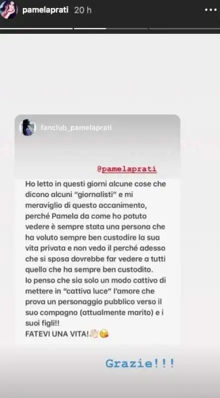 pamela prati che insiste ad accreditare mark caltagirone