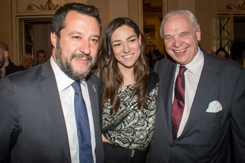 Salvini con Francesca Verdini e Pereira