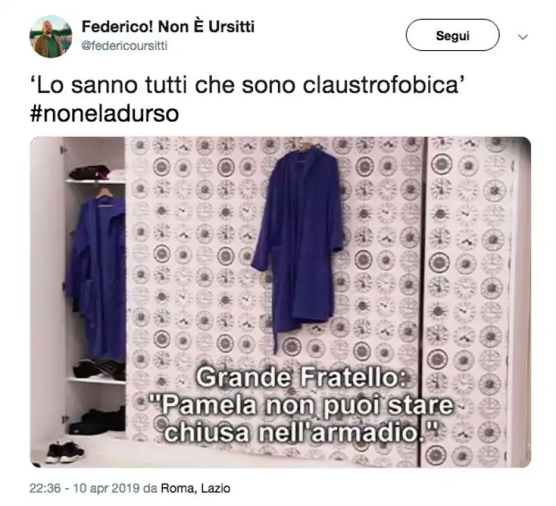 tweet sul caso pamela prati  