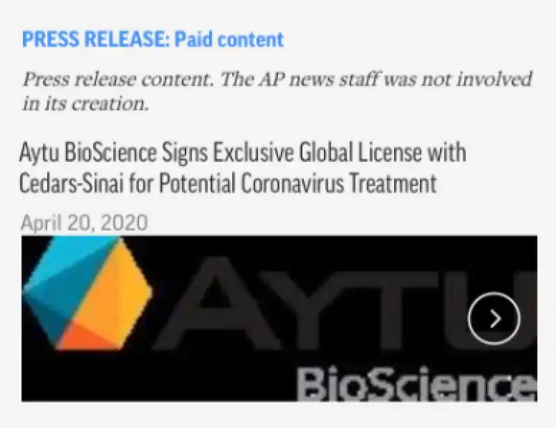 aytu bioscience   contenuto sponsorizzato su associated press