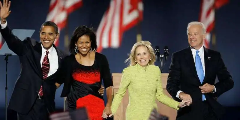 barack e michelle obama con jill e joe biden