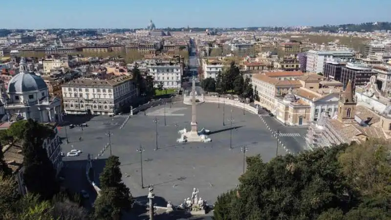 coronavirus   le foto di roma vista dal drone 14