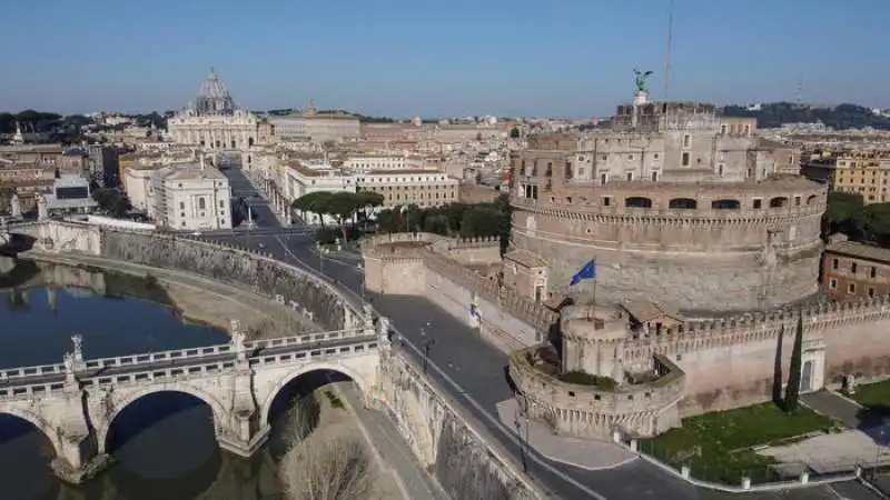 coronavirus   le foto di roma vista dal drone 29