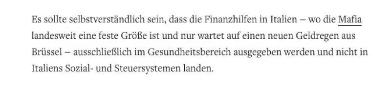 DIE WELT CONTRO I CORONABOND E I SOLDI DA BRUXELLES CHE LA MAFIA ASPETTA 1