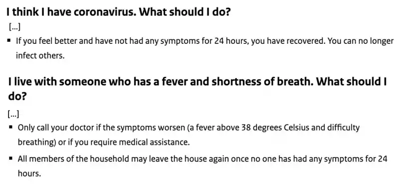 FAQ DEL GOVERNO OLANDESE SUL CORONAVIRUS