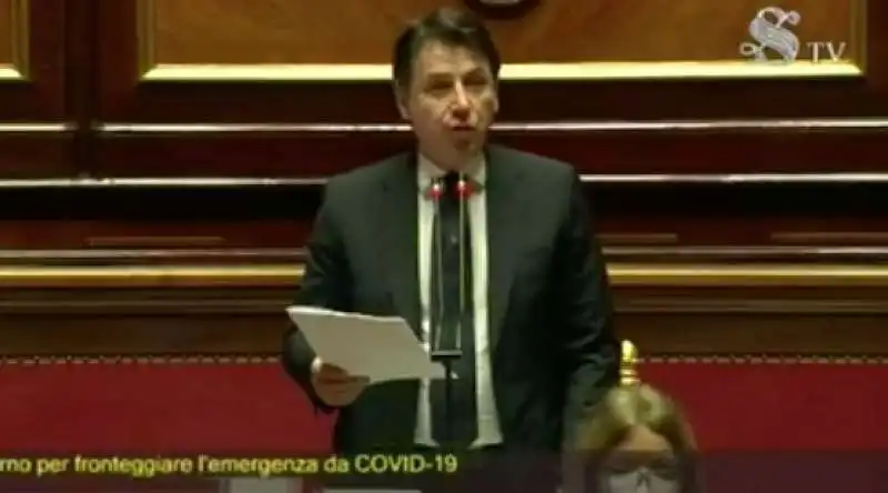 GIUSEPPE CONTE IN SENATO