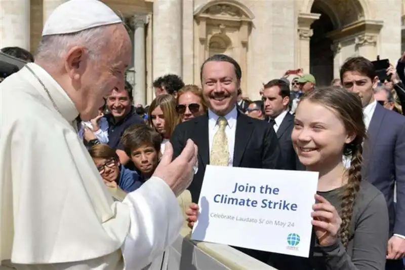 greta thunberg e papa francesco