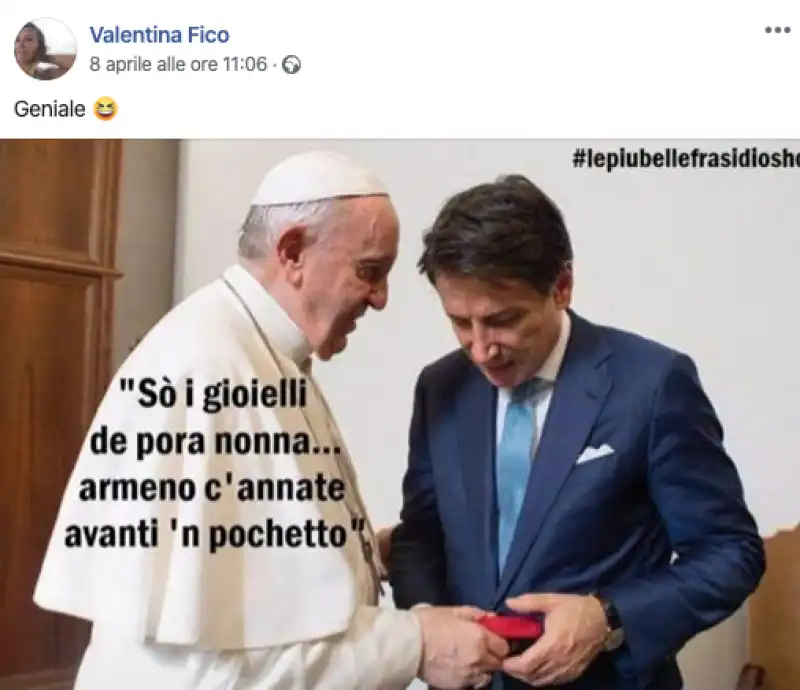 i post di valentina fico su giuseppe conte